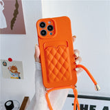 Crossbody Lanyard Card Wallet Case for iPhone 14 13 12 series