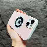 Business Leather Camera Protector Silicone Case For iPhone 14 13 12 series