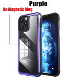 HD Transparent Stainless Steel TPU PC Case for iPhone 14 series