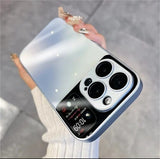 Luxury Glass Full Camera Film Protector Gradient Soft Case For iPhone 14 13 12 series