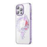 Electroplating Frame Dragon Phoenix Magsafe Wireless Charger Case For iPhone 14 series