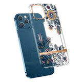 Luxury Hollow Out Floral IMD TPU Plating Flower Case for iPhone 12 11 Series