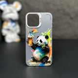 Graffiti Painted Cartoon Animal Soft Silicone Case for iPhone 14 13 12 series