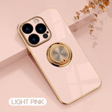 Luxury Plating Magnetic Ring Holder Case for iPhone 14 13 12 series