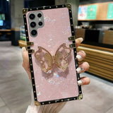 3D Bling Butterfly Holder Case For Samsung Galaxy S23 S22 S21 series