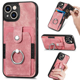 Ring Holder Leather Cards Solt Wallet Case for iPhone 14 13 12 series