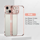 Plating Clear Camera Protector Case for iPhone 13 Series