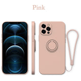 Magnetic Ring Soft Silicone Case For iPhone 13 Series