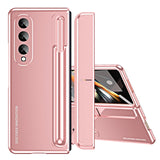 Tempered Glass Kickstand Leather Case For Samsung Z Fold 3