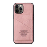 Suede Leather Card Slot Stand Phone Case For iPhone 13 12 11 Series