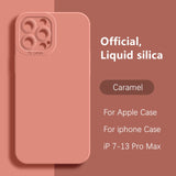 Official Original Liquid Silicone Case For iPhone 13 12 11 Series