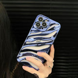 Hollow Heat Dissipation 3D Matte Striped Case for iPhone 14 13 12 series