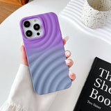 Dual Color Gradient Water Ripple Matte Case For iPhone 14 13 12 series