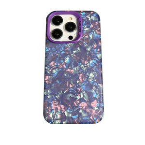 Luxury Bling Glitter Dream Shell Marble Soft Bumper Hard Acrylic Case For iPhone 15 14 13 12 series