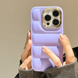 Luxury Down Jacket Soft Silicone Shockproof Case For iPhone 14 13 12 series