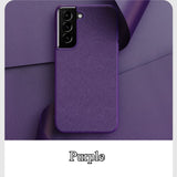 Luxury Plain Soft Edge Surface Leather Case for Samsung Galaxy S21 S20 Note 20 Series