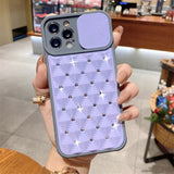 Slide Camera Protection Glitter Diamond Case for iPhone 13 12 11 Pro Max Mini