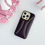 Hand Stitched Baseball Luxury Leather Creative Case For iPhone 14 13 12 Series