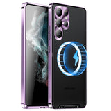Luxury Metal Bezel Drop Resistant Magnetic Frosted Case For Samsung Galaxy S23 series