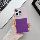 Contrast Color Premium PU Leather Card Holder Wallet Case For iPhone 15 14 13 12 series