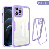 360 Full Clear Armor Shockproof Soft Bumper Case For iPhone 12 11 Series