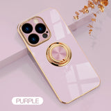 Luxury Plating Magnetic Ring Holder Case for iPhone 14 13 12 series