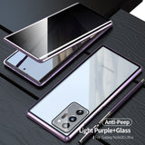 Anti Peeping 360 Full Protection Metal Magnetic Case For Samsung Galaxy S22 Note 20 S21 S20 Ultra Plus