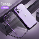 Plating Edge with Frosted Cover Shockproof Case For iPhone 12 Series