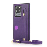 Fashion Lady Crossbody Leather Case with Wristband For Samsung S20 & Note 20 Series