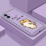 Cartoon Cute Shark Tiger Case for iPhone 13 12 11 Pro Max Mini