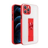 Colorful Invisible Car Bracket Shockproof Transparent Phone Case For IPhone 12 11 Pro Max