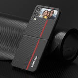 Carbon Fiber Pattern Hard PC Case For Samsung Galaxy Z Flip 4