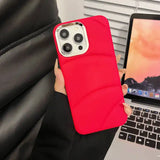 Liquid Silicon Down Jacket The Puffer Case For iPhone 15 14 13 series