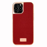 Luxury Business Lychee Pattern Leather Case For iphone 13 Series