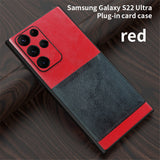 Luxury Leather Ultra Thin Camera Protection Case for Samsung Galaxy S22 Ultra Plus