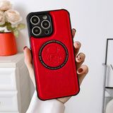 Astronaut Leather Magsafe Case for iPhone 14 13 12 series