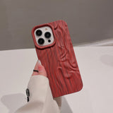 Wooden Grain Texture Solid Color Shockproof Soft Case For iPhone 14 13 12 series