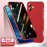 360 All Inclusive Front Privacy Tempered Glass Case for iPhone 13 12 Pro Max Mini