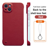 Premium Leather Slim Frameless Case for iPhone 14 13 series