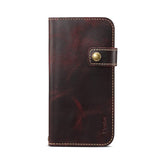 Wallet Finger Strap Leather Case iPhone 14 13 12 series