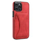 Luxury Card Slot Bracket Leather Case For Iphone 13 12 11 XS Series