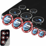 Glitter Camera Protector Metal Lens Ring Glass For Samsung S23 S22 Ultra Plus