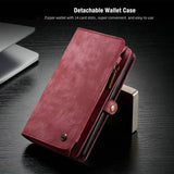 Detachable 2 in 1 Zipper Credit Card Leather Case For iPhone 12 11 Series