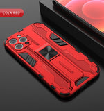 Shockproof Armor Stand Back Cover Case for iPhone 12 11 Se
