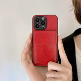 Retro Leather Wallet Card Holder Case For iPhone 13 12 11 Pro Max