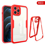 360 Full Clear Armor Shockproof Soft Bumper Case For iPhone 12 11 Series