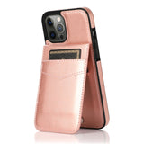 Luxury Leather Card Holder StanCase For iPhone 13 12 11 Series