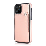 Vintage PU Leather Flip Case Card Slot Back Cover For iPhone 11 Series