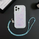 Flashy Drilling Necklace Wrist Strap Lanyard For iPhone Samsung Phones