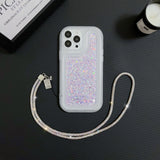 Flashy Drilling Necklace Wrist Strap Lanyard For iPhone Samsung Phones